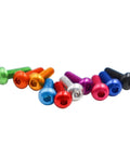 M3x5mm mushroom-head hex socket screws, 10 pcs, 7075-T6 aluminum, assorted colors