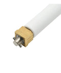 Close-up of a Five Pack Platen Roller And Paper Feed Transport Kit For Label Printers, showing a white roller with brass component.