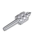MT2 Live Center for CNC Lathe, Morse Taper Precision Medium Duty Rotary Knurling Live Center for High Speed Turning, silver metallic view.