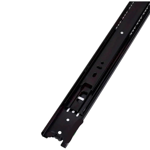 2 Piece Black Cabinet Drawer Slides With Thickened Damping, 55 Cm (22 Inch) Pair, Heavy Duty Build, Silent Soft Close Action