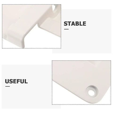 Close-up of adjustable bed rail brackets for home beds showing stable and useful white aluminum material.