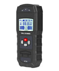 4 In 1 Electronic Stud Finder Wall Scanner To Nail Center Detection And Sound Alerts For Scouting Wooden Studs Copper Pipe Metal Clips Plus Live Ac Cables Making Home Repair A Breeze For Any Garage Tinkerer, front view of the compact device with display.