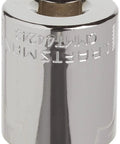 Shallow Metric Socket For Half Inch Drive, 27mm 12 Point Box End With Fast Engagement, Corrosion Resistant Chrome Finish