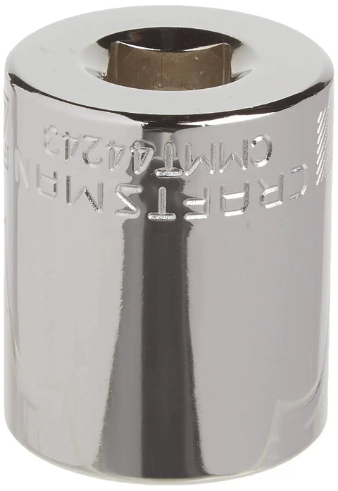 Shallow Metric Socket For Half Inch Drive, 27mm 12 Point Box End With Fast Engagement, Corrosion Resistant Chrome Finish