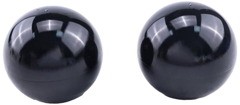 Two Pack M6 Threaded Ball Knobs Black 35mm Ball Top For Joystick Handles And Control Levers, Grip Ready And Durable, front view