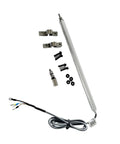 LVDT Linear Position Sensor With Eye Rod KPM12 100mm Travel Range, industrial grade displacement sensor, shown with mounting parts.