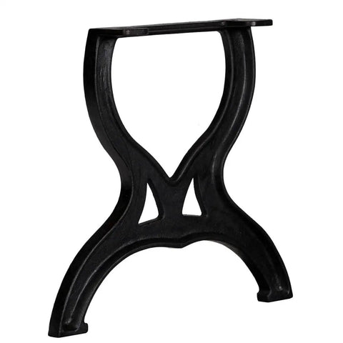 Sturdy Cast Iron Coffee Table Legs For DIY Projects Two Pack Vintage Metal Feet 45 x 42 cm showing one leg in X-E design