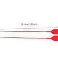 Red Plastic Tamper Seals With Self Locking Zip Ties For Fire Extinguishers Pull-Tite Security Tags Numbered Disposable Seals No Hassle 10 Inch 100 Pieces For Fire Safety Inspections And Luggage Security, showing two red seals with measured length and tag size.