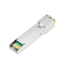 Easy Plug And Play SFP Copper Module With RJ45 Port For 100M Fiber Optic Transceiver In Your Ethernet Switch, 2.5G Ready, One Pack, Solid Dope Build For Fast Reliable Networking, silver metal module