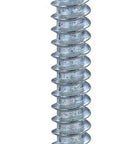 Beefy Size 14 Round Head Tamper Resistant Screws 2 Inch Long Zinc Plated Steel One Way Security Fastener close-up.