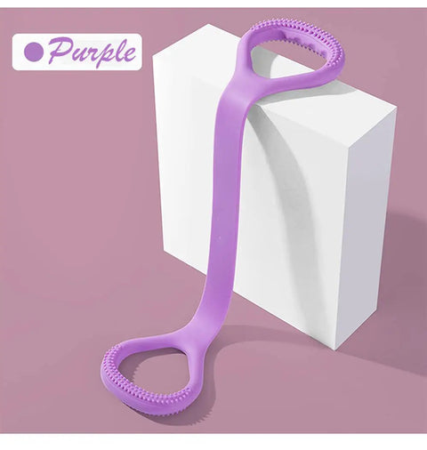 Figure Eight Fitness Resistance Band For Arm Back Chest Shoulder Toning And Stretching, purple ergonomic latex design