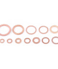 Killer Copper Flat Washers 280 Pcs Set 12 Sizes Screws Bolts Fasteners Storage Case High Conductivity Electrical Grounding Thermal Dissipation Pro Gear Current Flow Durable Reliable Perfect For Diy Pros, assorted copper flat washers set