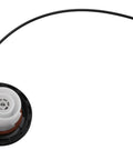 Side view of GM Genuine Parts GT330 Fuel Tank Filler Cap Replacement For Cars And Trucks with attached tether and seal.