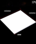 Formable PTFE Plastic Sheet 100x100mm 3mm To 8mm Thick Nonstick Plate For Prototyping Lab Use And DIY Industrial Projects Durable High Temperature Chemical Resistant, shown in 100mm by 100mm dimensions with 8mm thickness