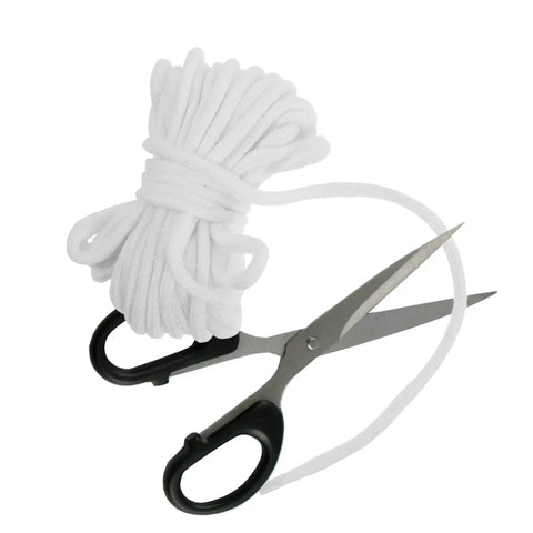 Automatic Watering Cotton Rope Wick For Hydroponic Planters No Fuss Self Watering System For Indoor Plants Effortless Maintenance And Consistent Water Supply Absorbent Cotton Wick, white cotton wick coil with scissors