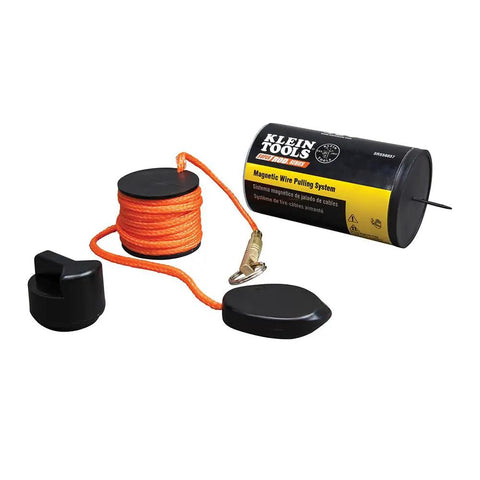 Magnetic Wire And Cable Pulling System Pro Grade Electrician Tool With Leader Pull Swivel Eyelet Non Marring Nylon Leader And 20 Foot Reach For Running Cables Through Walls Floors And Ceilings For Everyday Use