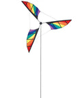 Rainbow 6.5 Foot Wind Generator Kite with UV resistant Suntex fabric, aluminum mast, and colorful design for outdoor fun.