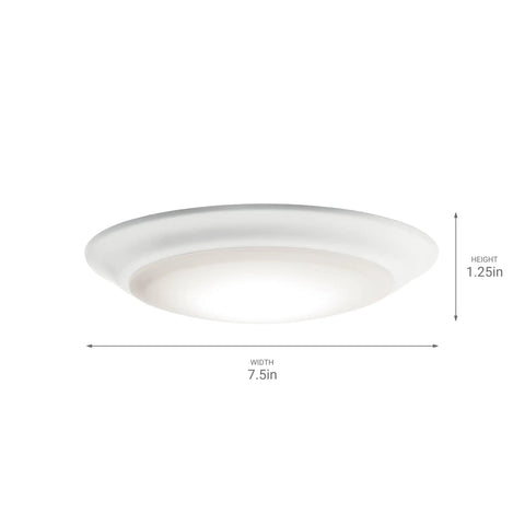 Straight Up Modern 7.5 Inch White LED Flush Mount Ceiling Light With Dimmable Brightness And Clean Lines Perfect For Daily Use And Hassle Free J Box Install For Your Home Refresh