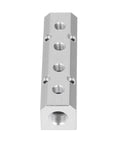 Lightweight Aluminum Pneumatic Block 40x40mm With G1/2 Inlet And G1/4 Outlet For Factory Automation Equipment