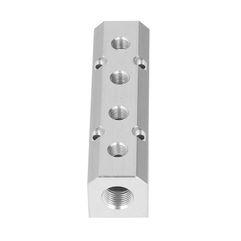 Lightweight Aluminum Pneumatic Block 40x40mm With G1/2 Inlet And G1/4 Outlet For Factory Automation Equipment