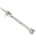 Heavy Duty M20 316 Stainless Steel Turnbuckle Cable Wire Rope Tensioner Tightener for outdoor use close-up view.
