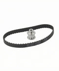 Dope 5 Mm Timing Belt Pulley With Rounded Cogs Plus 118XL Belt Kit For Micro Lathe And Small Workshop Mechanical Projects Ready To Fit Replacement Setup, 5mm pulley and rubber belt