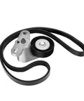 Heavy Duty Serpentine Drive Belt Tensioner Kit Fits Chevy Silverado And Express 1999 To 2008 Including 48L 53L 57L 60L 62L Engines, black pulley