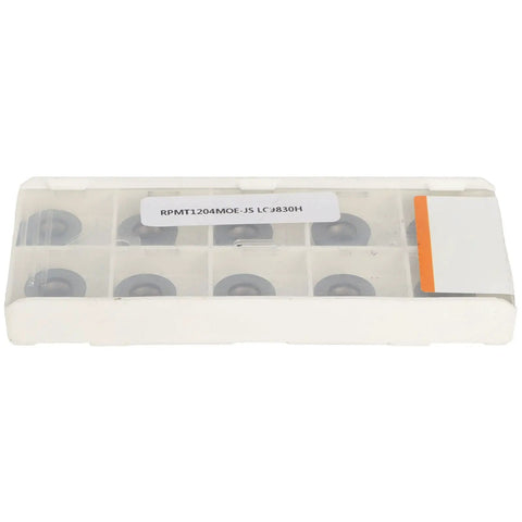 Ten-Piece Carbide Turning Inserts Set For CNC Lathe, Indexable Solid Carbide Inserts RPMT1204MOE-JS in plastic case