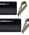 Garage Door Opener Remotes 2 Pack For 315MHz Purple Learn Button Systems Compatible With Sears Craftsman Chamberlain Models 2005 To 2013 Includes 2 Remotes And 2 Year Warranty shown with metal clips