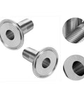 Premium Stainless Steel Tri Clamp Ferrule Adapter Kit With Hose Barb And Silicone Seals For Home Brew Pro Setup Perfect Beer Making Gear, 304 SS 1.97 Inch