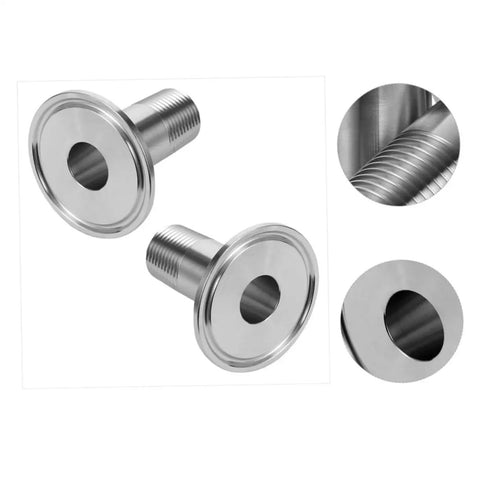 Premium Stainless Steel Tri Clamp Ferrule Adapter Kit With Hose Barb And Silicone Seals For Home Brew Pro Setup Perfect Beer Making Gear, 304 SS 1.97 Inch