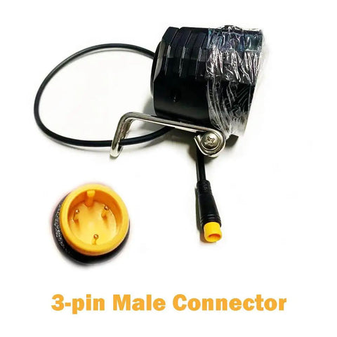 Beast Mode Bright Ebike Front Light 36V To 48V Waterproof IPX4 3W 300 Lux Night Riding Beam For Electric Bike Mountain Bike Scooter Beating The Dark With Durable Construction Wide Beam And Easy Mount
