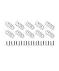 Heavy Duty Stainless Steel Corner Braces With Screws For DIY Cabinet And Furniture Repair, Straight Metal Connecting Plates, Rust Resistant