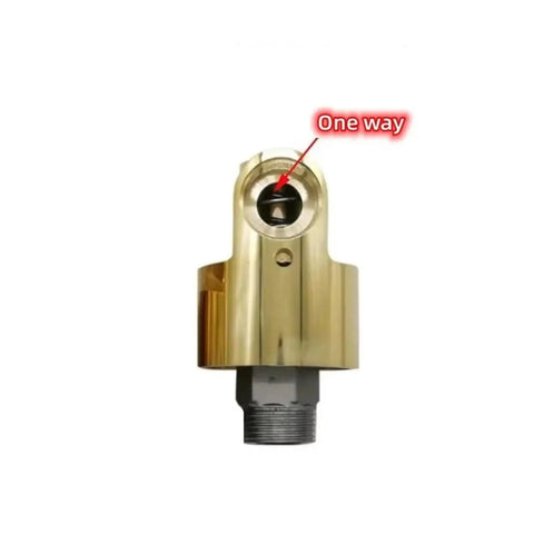 360 Degree Rotary Joint For CNC Cooling Systems 1.5 Inch Left Thread Brass Heavy Duty One Way Swivel Coupling DN40 HD40 front view