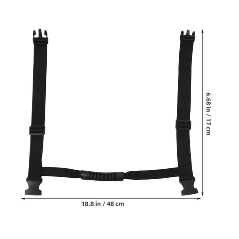 Elastic Scuba Tank Strap Retainer Band Heavy Duty Carrier For Underwater Diving Gear shown with size dimensions