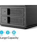 Dual Bay 3.5 Inch USB 3.0 To SATA 3 Hard Drive Docking Station With Rock Solid Aluminum Enclosure showing two drive bays.