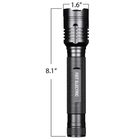 Beast Mode Bright Tactical LED Flashlight With Aluminum Alloy Body Zoomable Strike Bezel Adjustable Beam Focus 8.1 inch