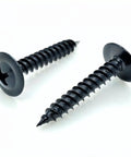 Black wood screws 8 by 1 inch 100 count with Phillips modified truss head carbon steel black phosphate coated for secure fastening