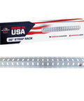 36 Inch Trailer Track Tie Down System With E Track S Track And L Track Anchors For Enclosed Trailers And Garages Aluminum Ratchet Strap Rack Mount Kit Made In USA 1 Pack displayed with packaging