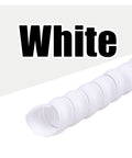 White version of Spiral Cable Sleeve Wrap For 8 To 60 Millimeter Wires Black Durable PP Cord Tube Organizer Flexible Wire Protection