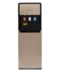 Bottom Loading Water Cooler Dispenser For 5 Gallon Bottle, Hot And Cold Water With Three Temperature Settings, Room Temp Spout, Champagne Gold Finish Looks Sleek, front view