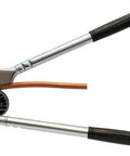 Lever Tube Bender For Three Eighths Inch Tubing With Cushioned Grip Handles And Integrated Bend Angle Markings