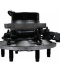 Front view of Front Right Wheel Hub And Bearing Assembly With ABS Sensor For 6 Lug 4x4 Fits 2004 To 2012 Colorado Canyon And 2007 To 2008 Isuzu I370