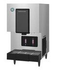 Slick Badass Cubelet Ice Machine With Built In Storage Bin, stainless steel, countertop use, measures 31 tall, hands-free operation.