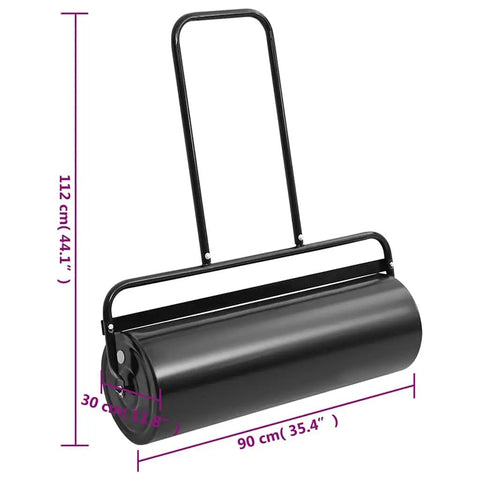 Heavy Duty Garden Roller With 16.6 Gallon Water Or Sand Capacity, Steel Drum For Grass Leveling, Weed Suppression And Sod Installation