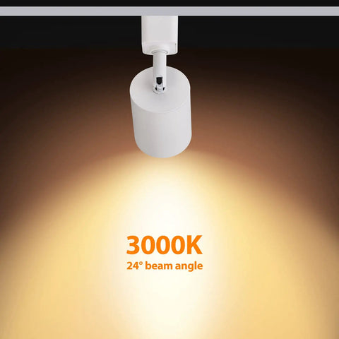 10W Dimmable LED Track Lighting Heads Pack Of 8, 24 Degree Beam, 800 Lumen Each, 3000K Warm White, Flicker Free, CRI90 Plus, H Type Track Lighting Replacements For Accent, Art, And Task Lighting, Ceiling Spotlight