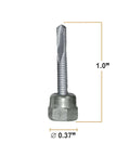 Sammys 8038957-50 DSTR Vertical Threaded Rod Anchor For Steel Structures With Electro Zinc Finish, 1.0 inch by 0.37 inch dimensions