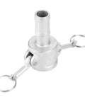 Straight Up Heavy Duty 316 Stainless Steel Camlock Coupling Quick Connect Pipe Fitting for Hydraulic Systems and Female Hose Lines, DN20 size.