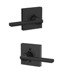 Latitude Collins Passage Lever For Interior Hall And Closet Matte Black Finish Ideal For 1 3/8 To 1 3/4 Inch Doors Right Or Left Swing