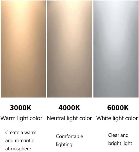 Top Shelf 4 Pack Recessed Ceiling Down Lights Featuring Slick Chrome Mirror Trim Adjustable Eyeball Spotlights For Indoor Spaces Energy Saving LED Can Bulbs Built Tough No Fuss Quick Install with color temperature examples 3000K, 4000K, 6000K.